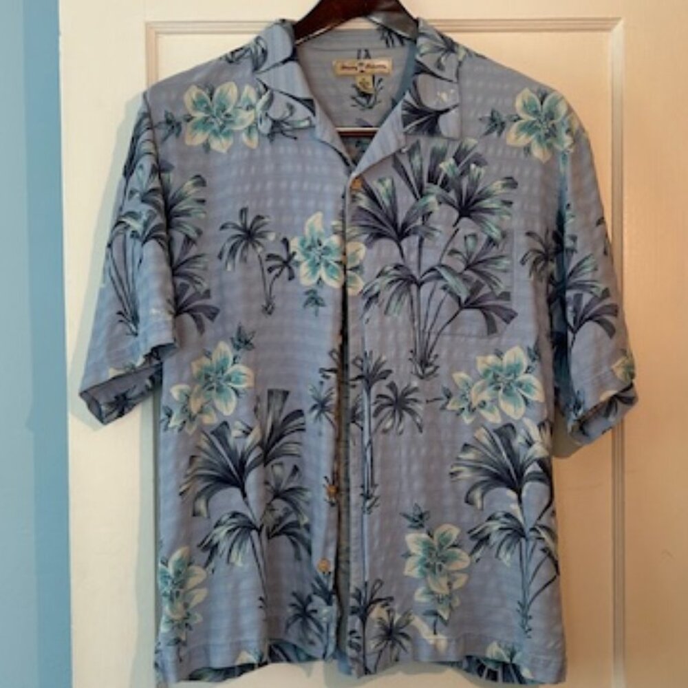 Blue Silk Hawaiian Shirt - Tommy Bahama